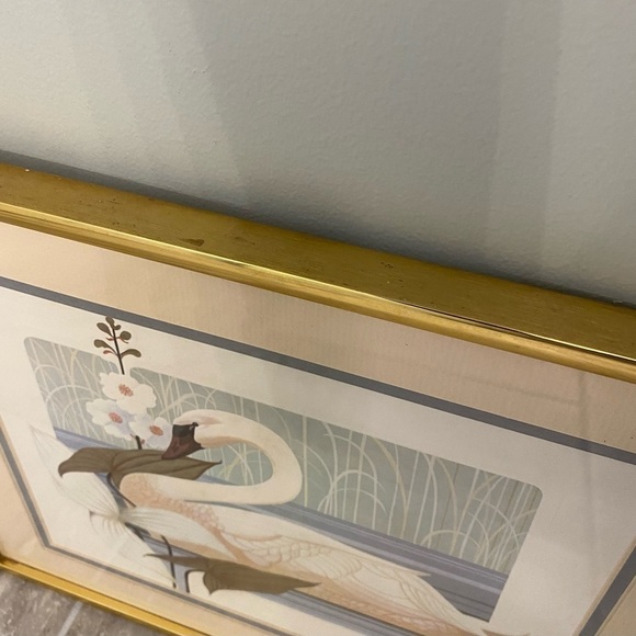 Rare Vintage Swan Lithograph Harry Wysocki Signed Asian Artwork - Picture 8 of 8